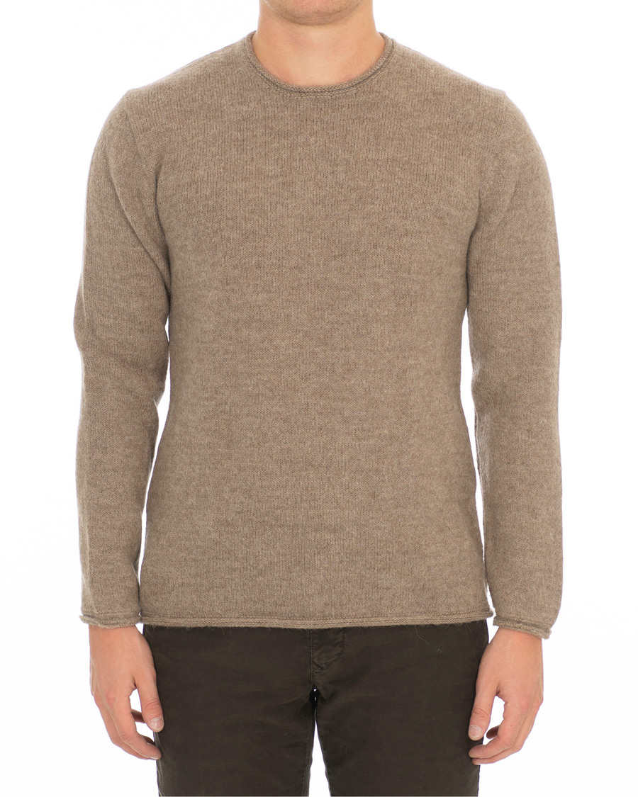Herre | Gensere | Inis Meáin | Baby Alpaca Sweater Light Brown