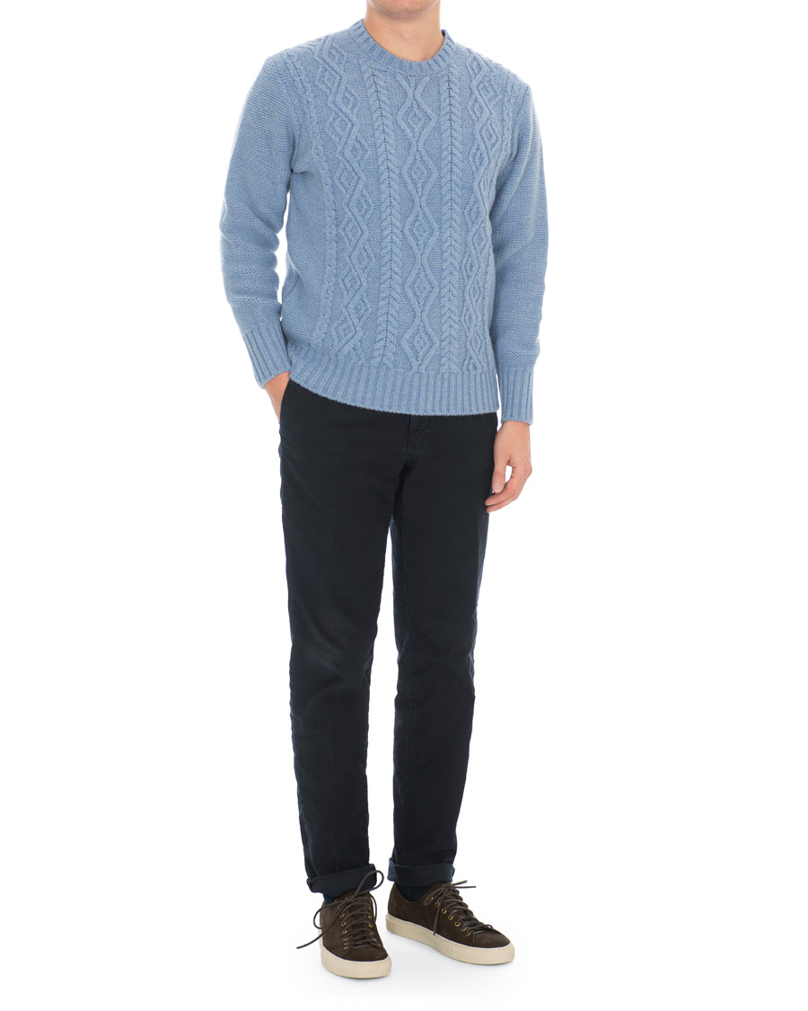 Herre | Gensere | Inis Meáin | Aran Beack Sweater Sky Blue
