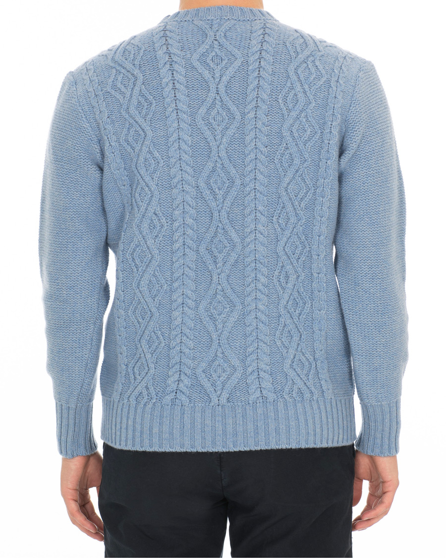 Herre | Gensere | Inis Meáin | Aran Beack Sweater Sky Blue