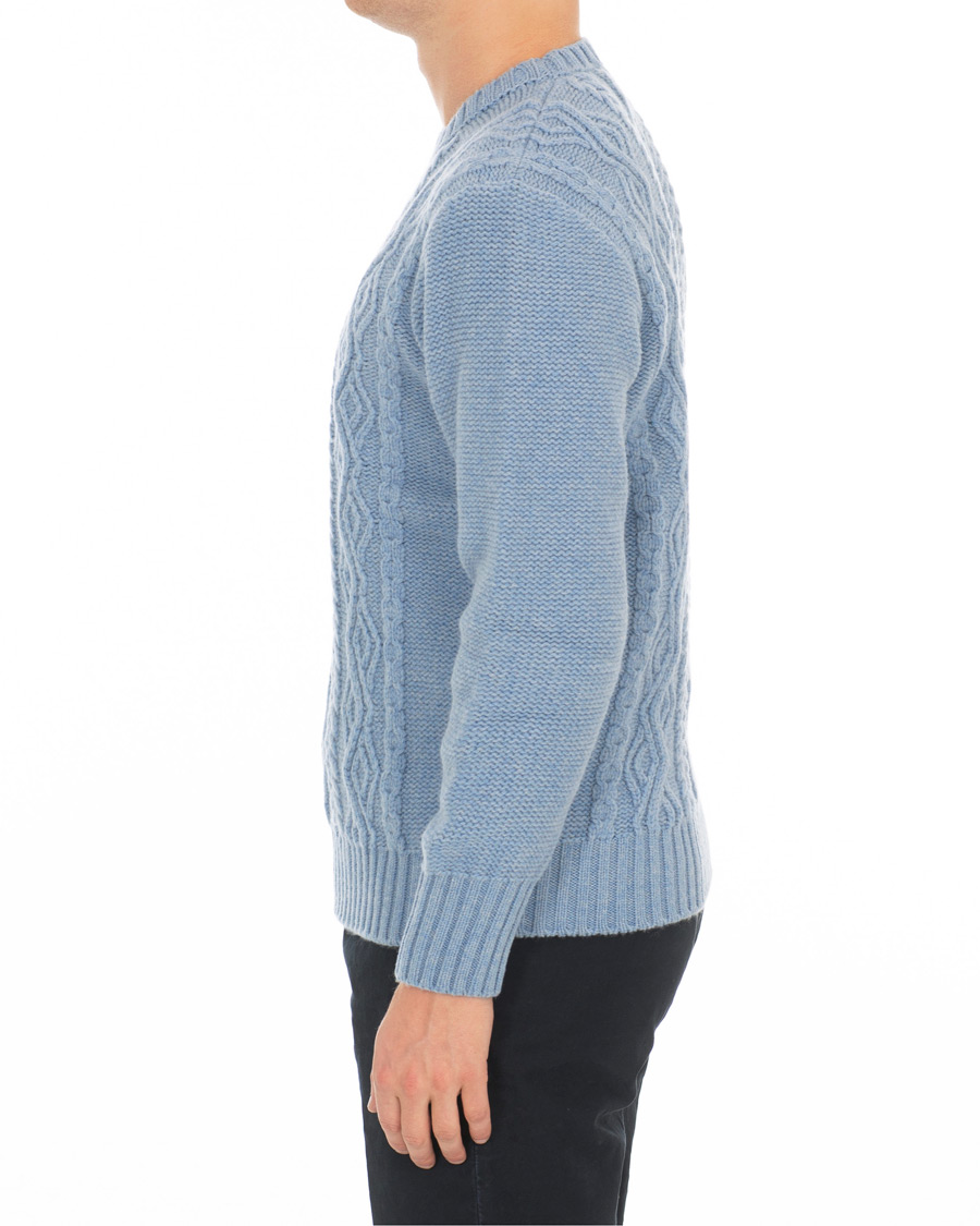 Herre | Gensere | Inis Meáin | Aran Beack Sweater Sky Blue