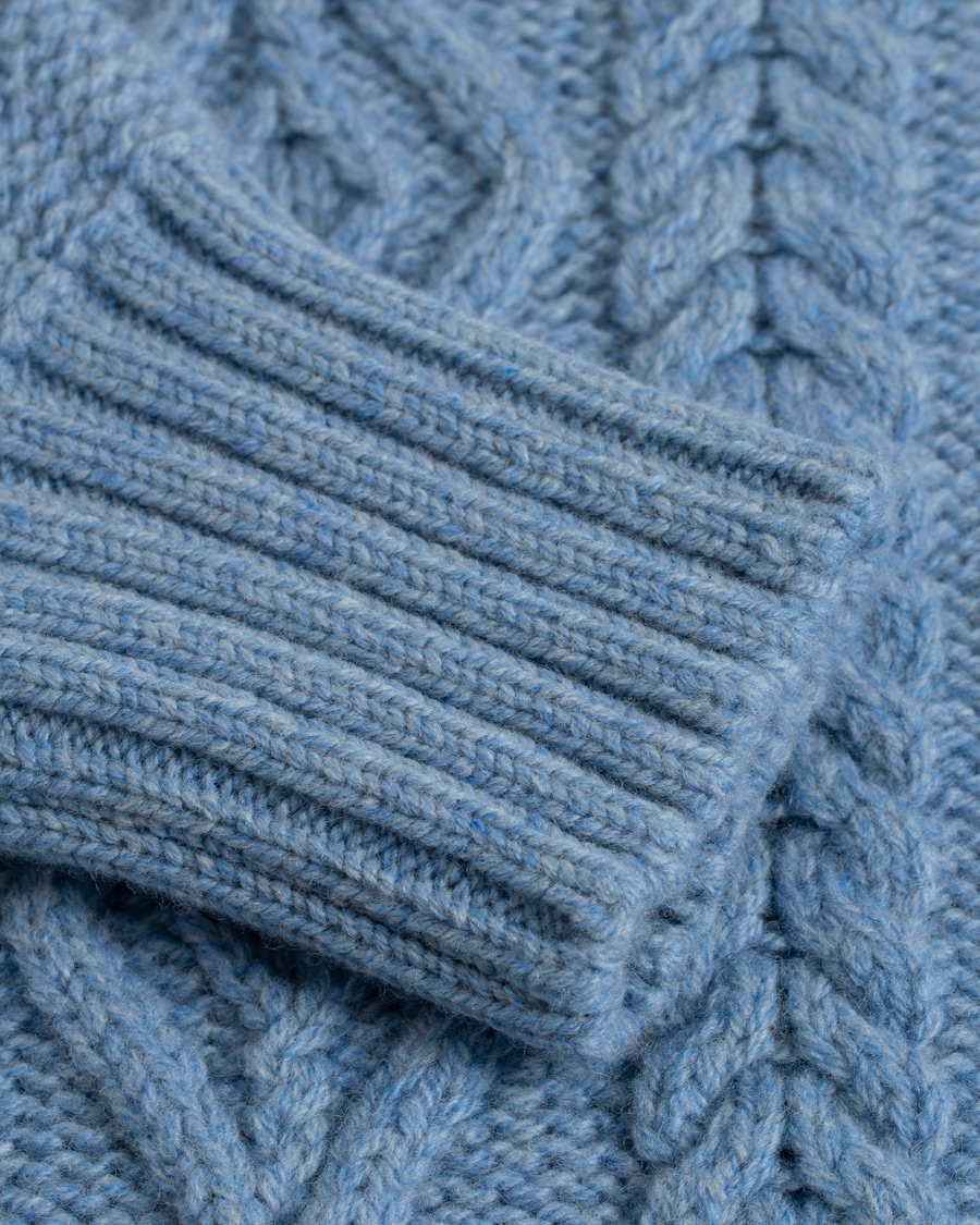 Herre | Gensere | Inis Meáin | Aran Beack Sweater Sky Blue