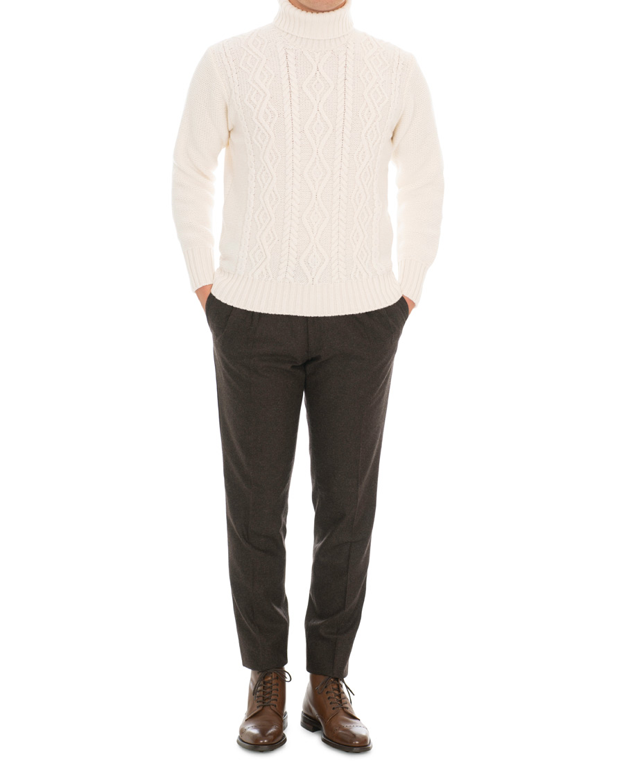 Herre | Gensere | Inis Meáin | Aran Beach Turtleneck Off White