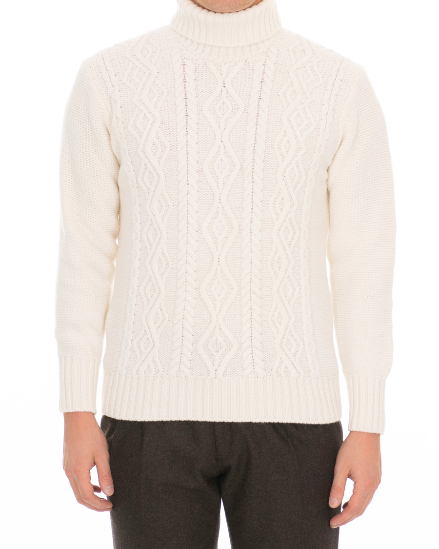 Herre | Gensere | Inis Meáin | Aran Beach Turtleneck Off White