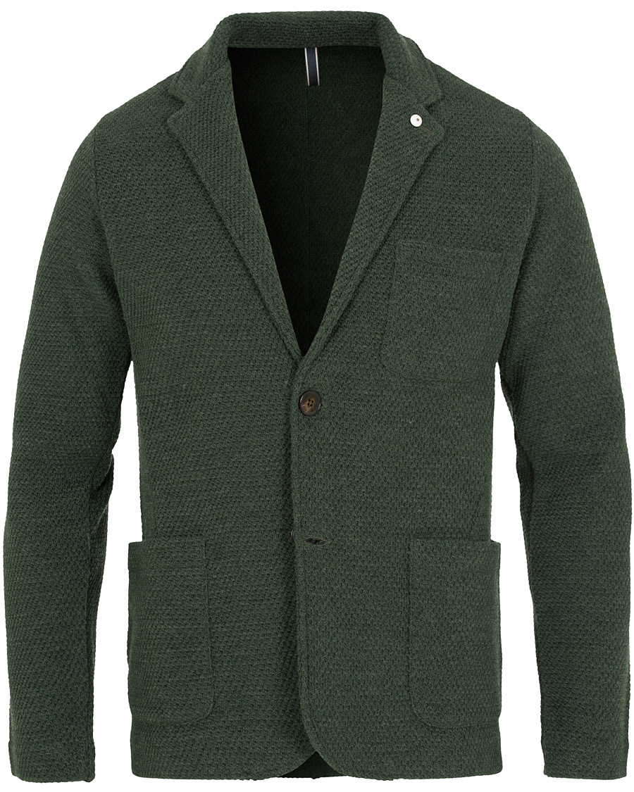 Herre | Dressjakker | L.B.M. 1911 | Knitted Cardigan Blazer Green