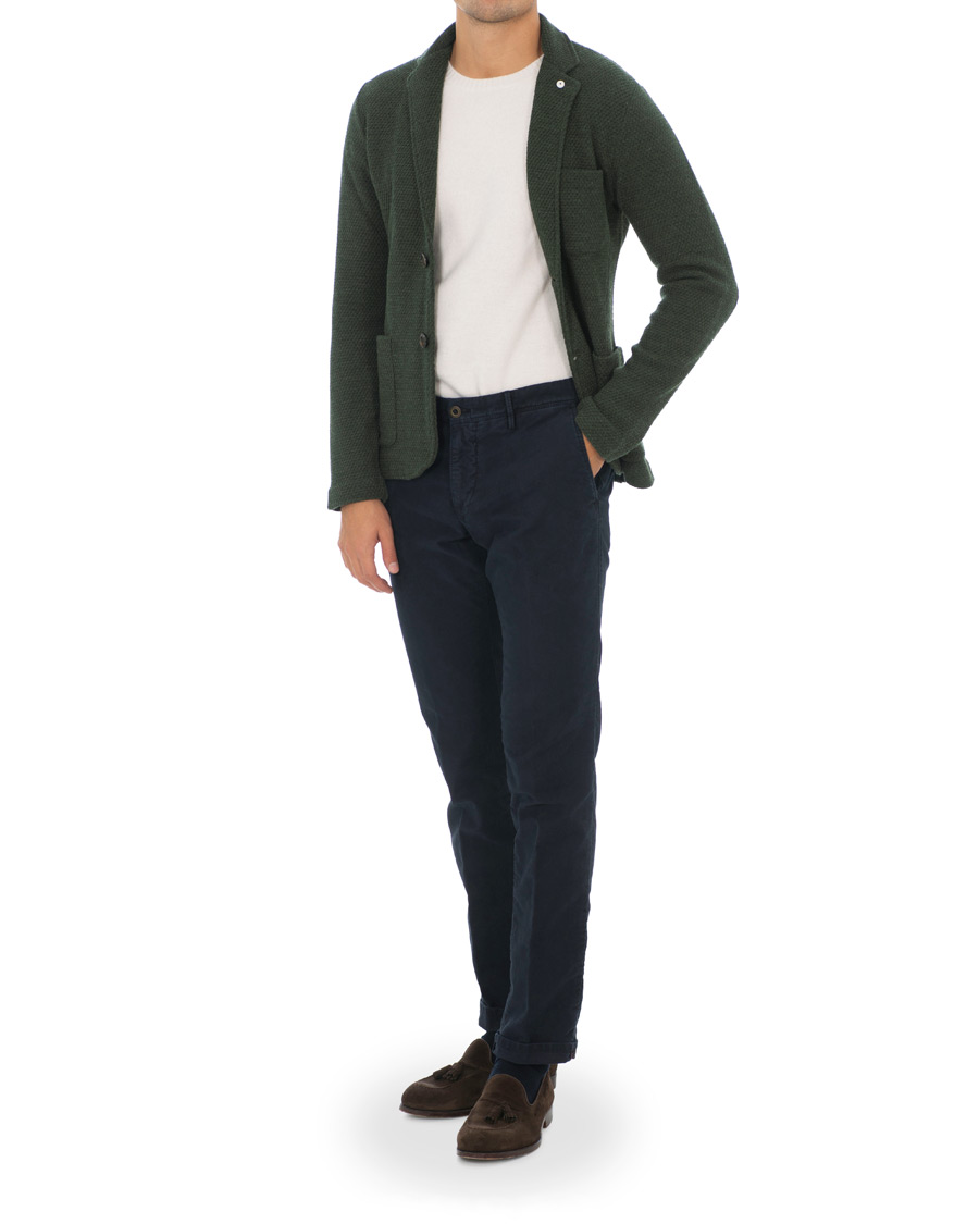 Herre | Dressjakker | L.B.M. 1911 | Knitted Cardigan Blazer Green
