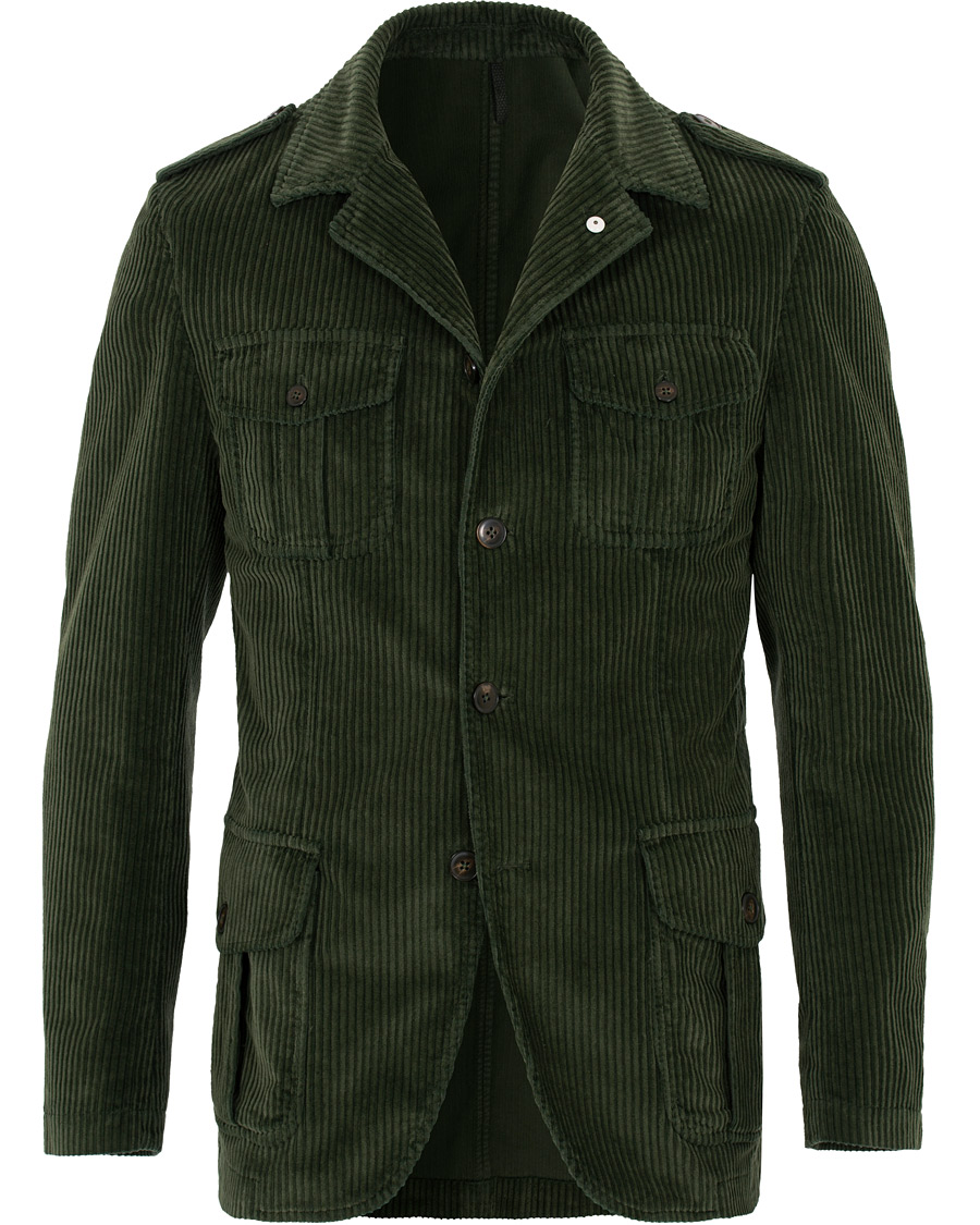 Herre | Dressjakker | L.B.M. 1911 | Safari Large Corduroy Blazer Green