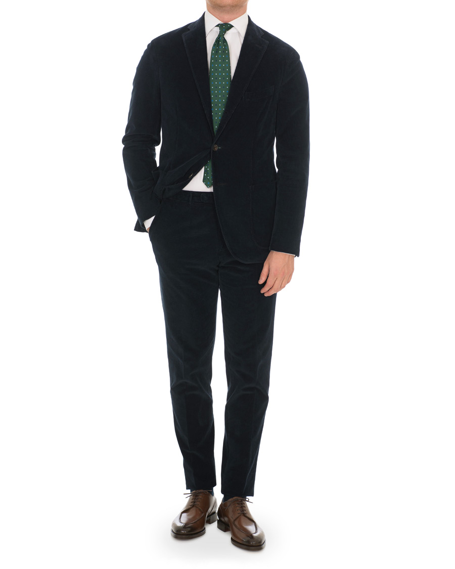 Herre | Dresser | Boglioli | K Jacket Patch Pocket Corduroy Suit Navy