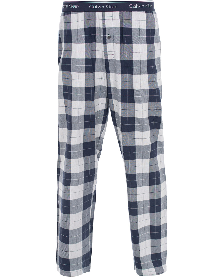 Herre | Pyjamaser og badekåper | Calvin Klein | Flannel Checked Pyjama Trousers Blue/White