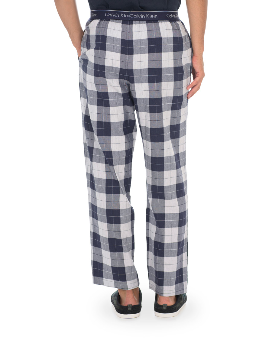 Herre | Pyjamaser og badekåper | Calvin Klein | Flannel Checked Pyjama Trousers Blue/White