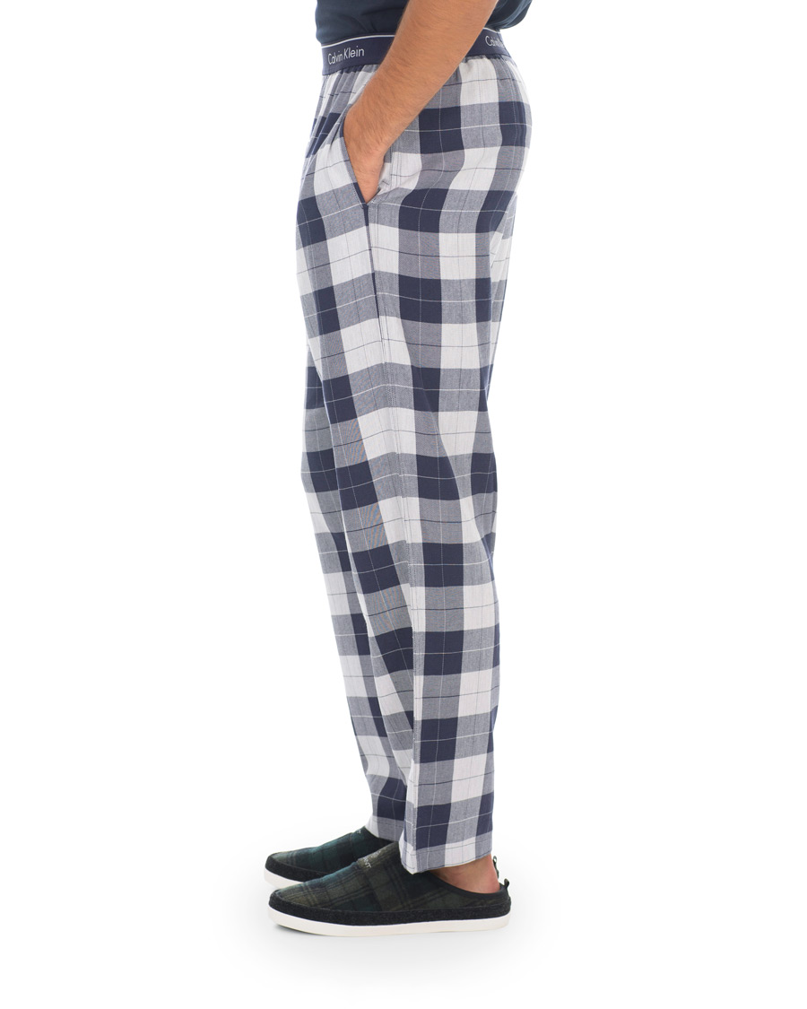 Herre | Pyjamaser og badekåper | Calvin Klein | Flannel Checked Pyjama Trousers Blue/White