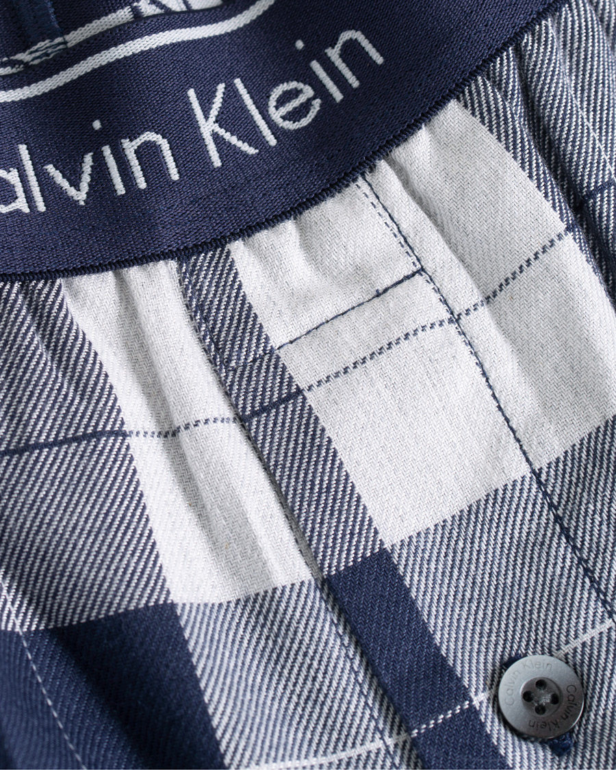 Herre | Pyjamaser og badekåper | Calvin Klein | Flannel Checked Pyjama Trousers Blue/White
