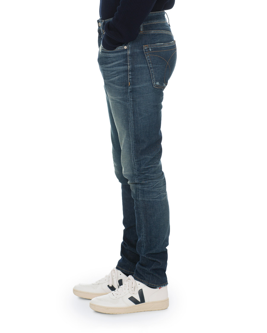Herre | Jeans | Calvin Klein Jeans | Slim Tapered Shredded Jeans Mid Blue