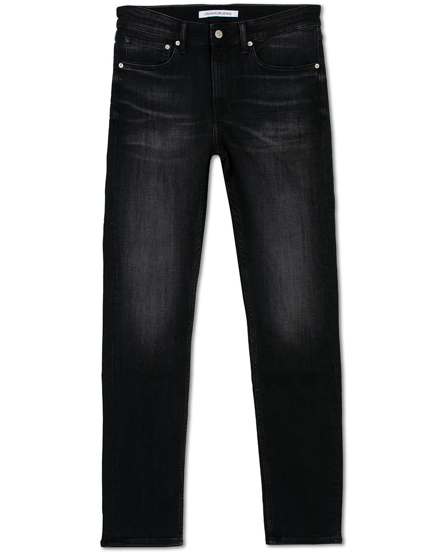 Herre | Jeans | Calvin Klein Jeans | Slim Tapered Jeans Washed Black