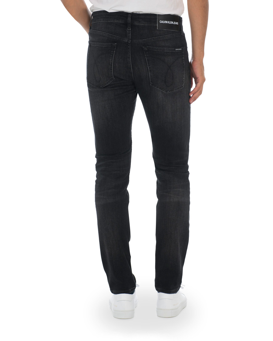 Herre | Jeans | Calvin Klein Jeans | Slim Tapered Jeans Washed Black