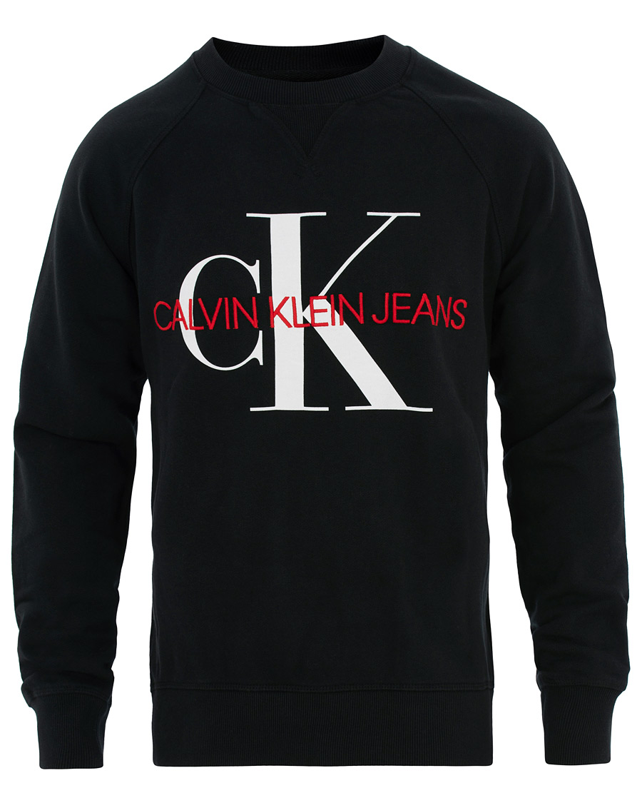 Herre | Gensere | Calvin Klein Jeans | Washed Monogram Sweatshirt Black