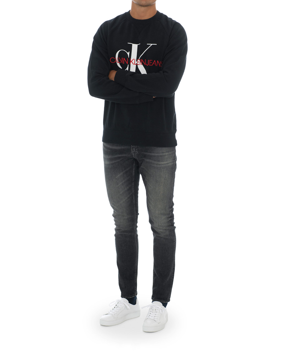 Herre | Gensere | Calvin Klein Jeans | Washed Monogram Sweatshirt Black
