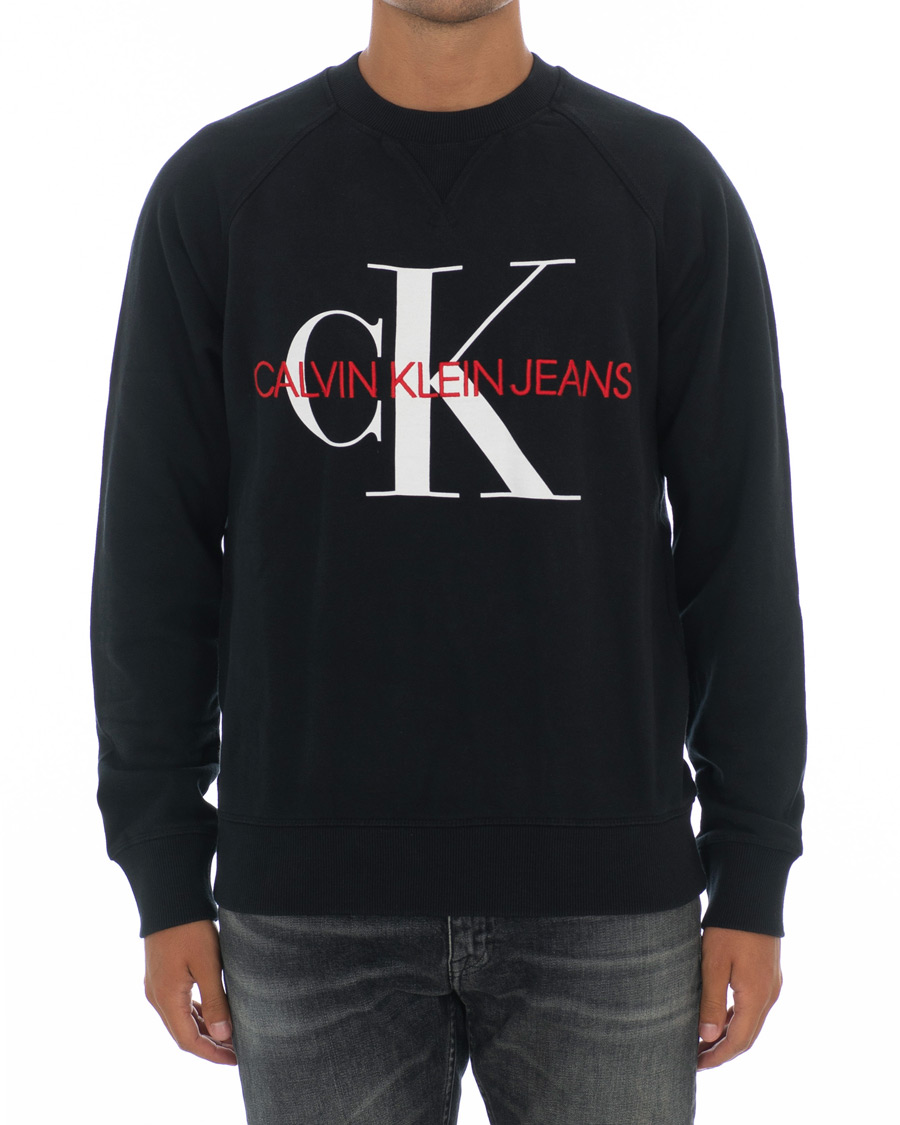 Herre | Gensere | Calvin Klein Jeans | Washed Monogram Sweatshirt Black