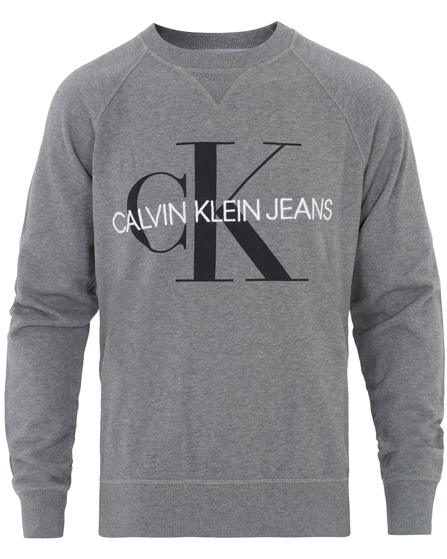 Herre | Gensere | Calvin Klein Jeans | Washed Monogram Sweatshirt Grey