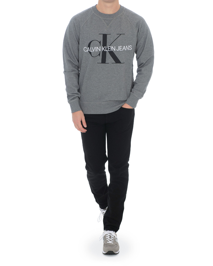 Herre | Gensere | Calvin Klein Jeans | Washed Monogram Sweatshirt Grey