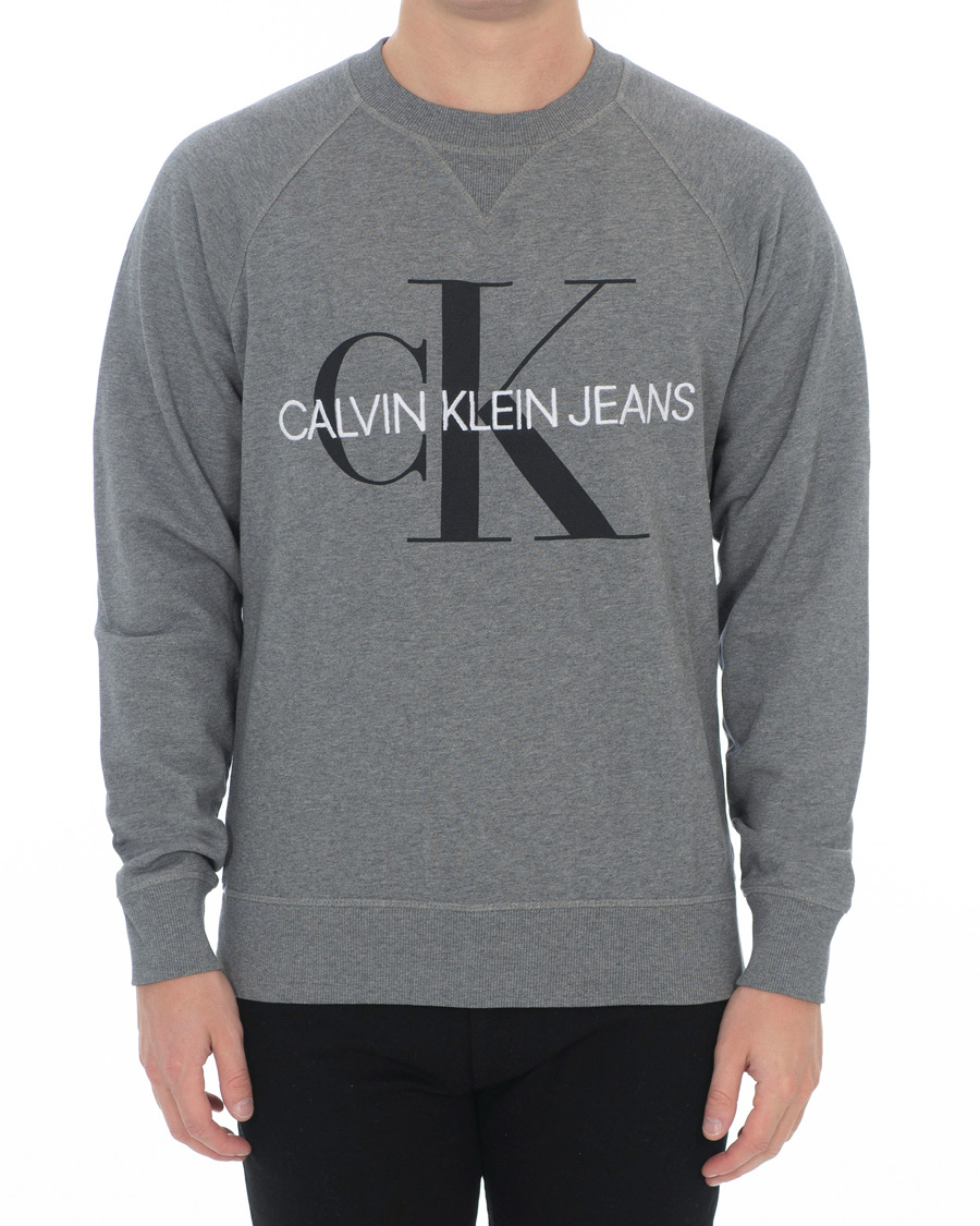 Herre | Gensere | Calvin Klein Jeans | Washed Monogram Sweatshirt Grey
