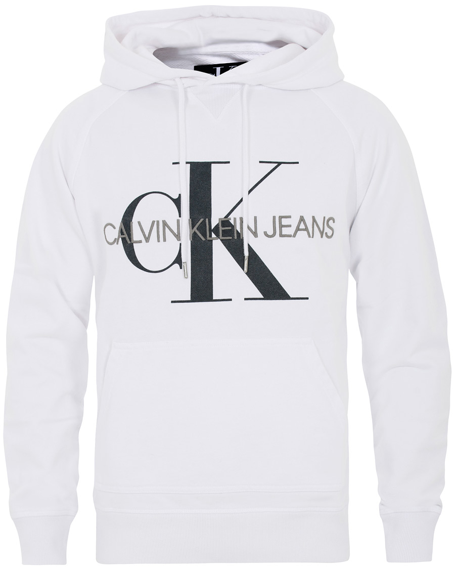 Herre | Gensere | Calvin Klein Jeans | Washed Monogram Hoodie White