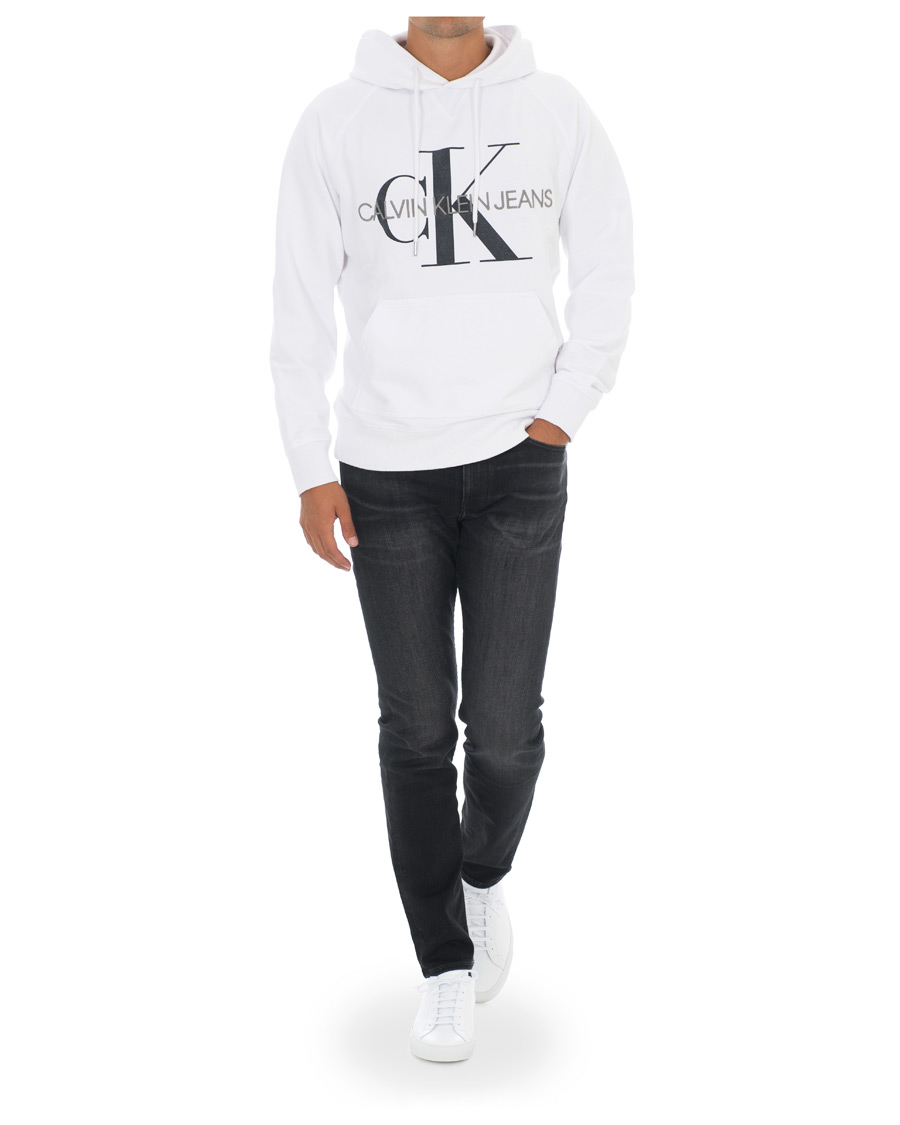 Herre | Gensere | Calvin Klein Jeans | Washed Monogram Hoodie White