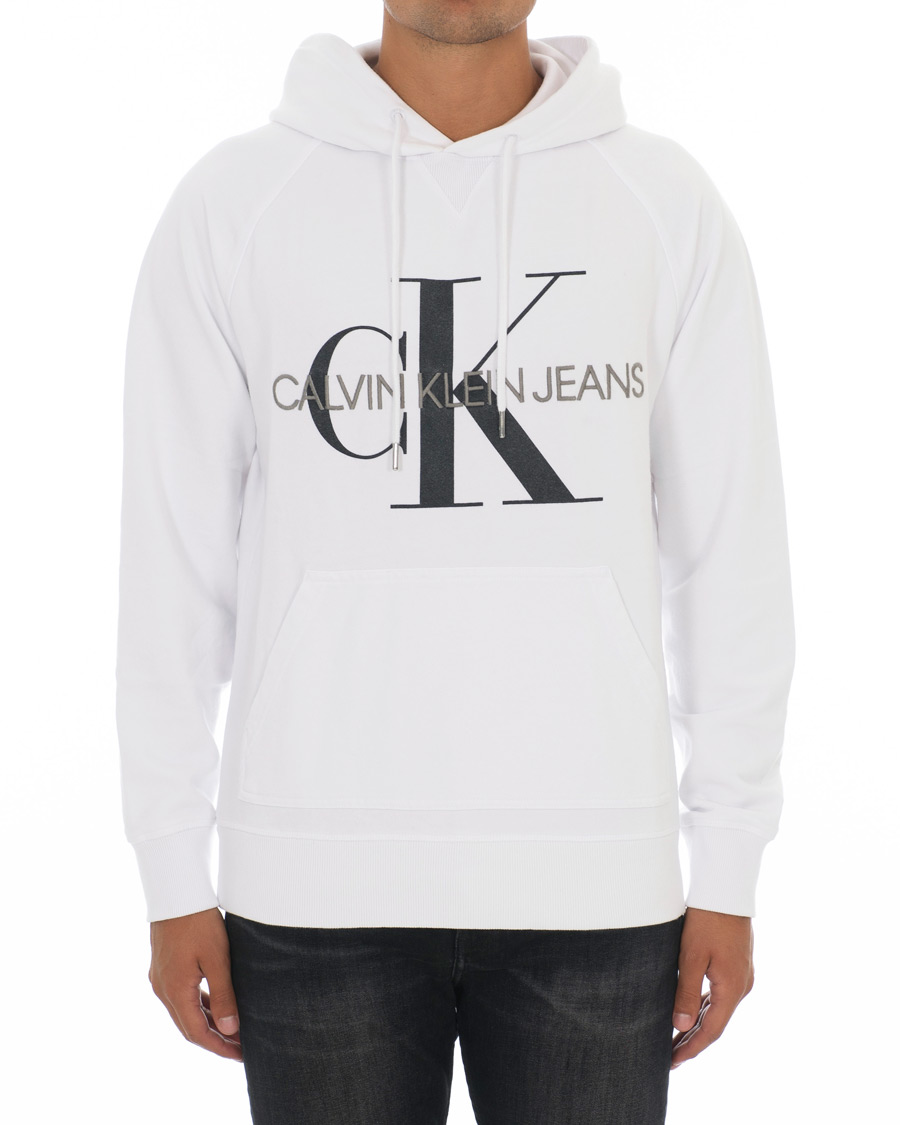 Herre | Gensere | Calvin Klein Jeans | Washed Monogram Hoodie White