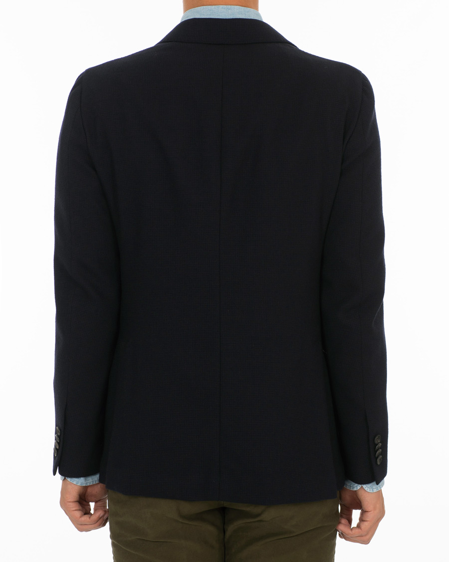 Herre | Dressjakker | Caruso | Butterfly Textured Wool Blazer Navy