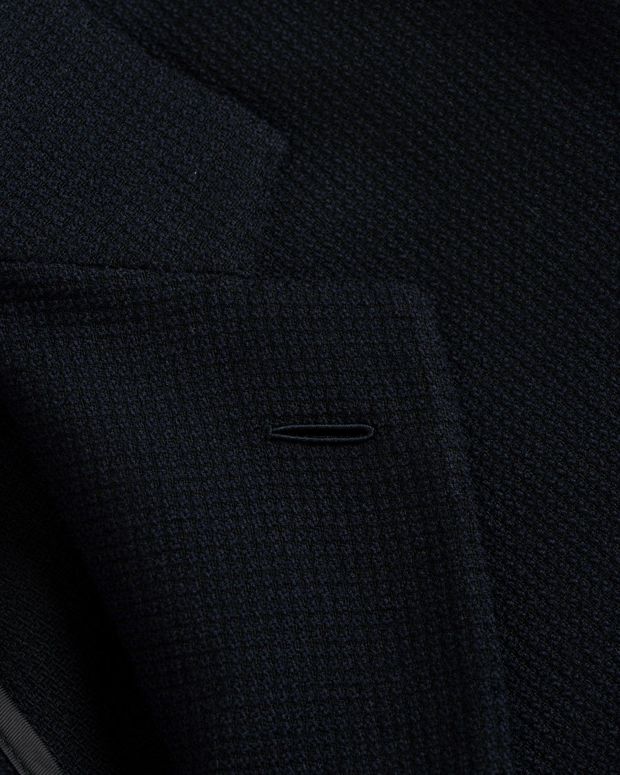 Herre | Dressjakker | Caruso | Butterfly Textured Wool Blazer Navy