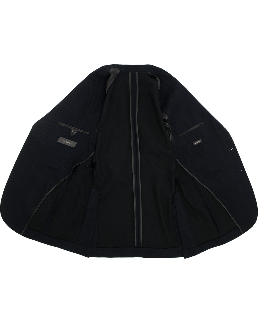 Herre | Dressjakker | Caruso | Butterfly Textured Wool Blazer Navy