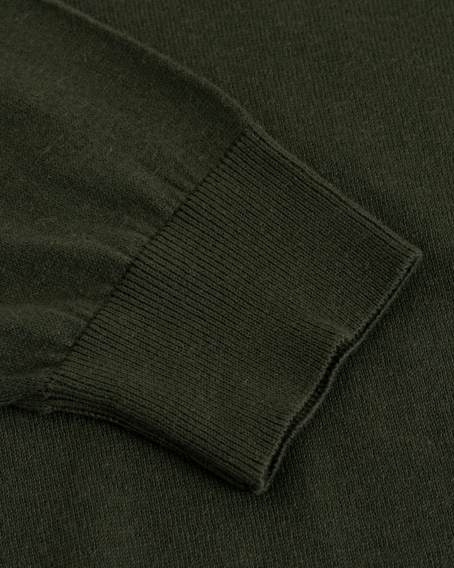 Herre | Gensere | Caruso | Cotton/Cashmere Turtleneck Sweater Dark Green