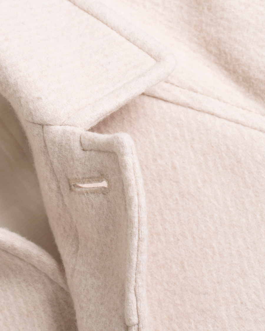 Herre | Jakker | AMI | Brushed Wool Robe Coat Beige