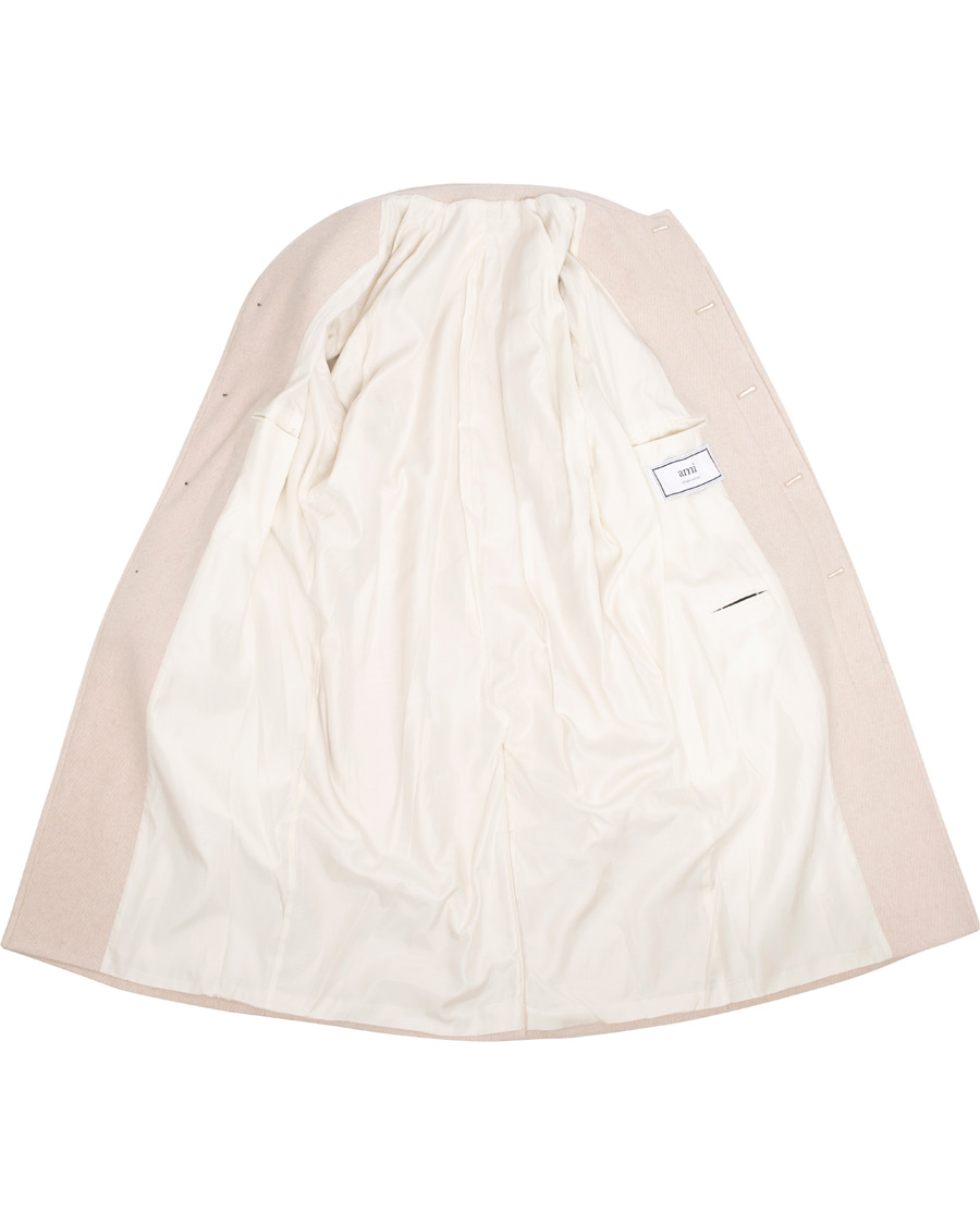 Herre | Jakker | AMI | Brushed Wool Robe Coat Beige