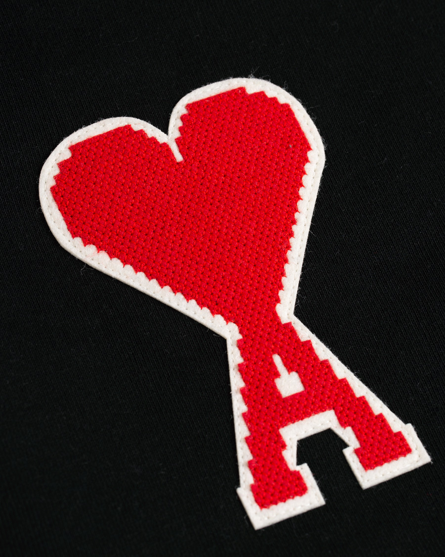 Herre | Gensere | AMI | Large Heart Logo Hoodie Black