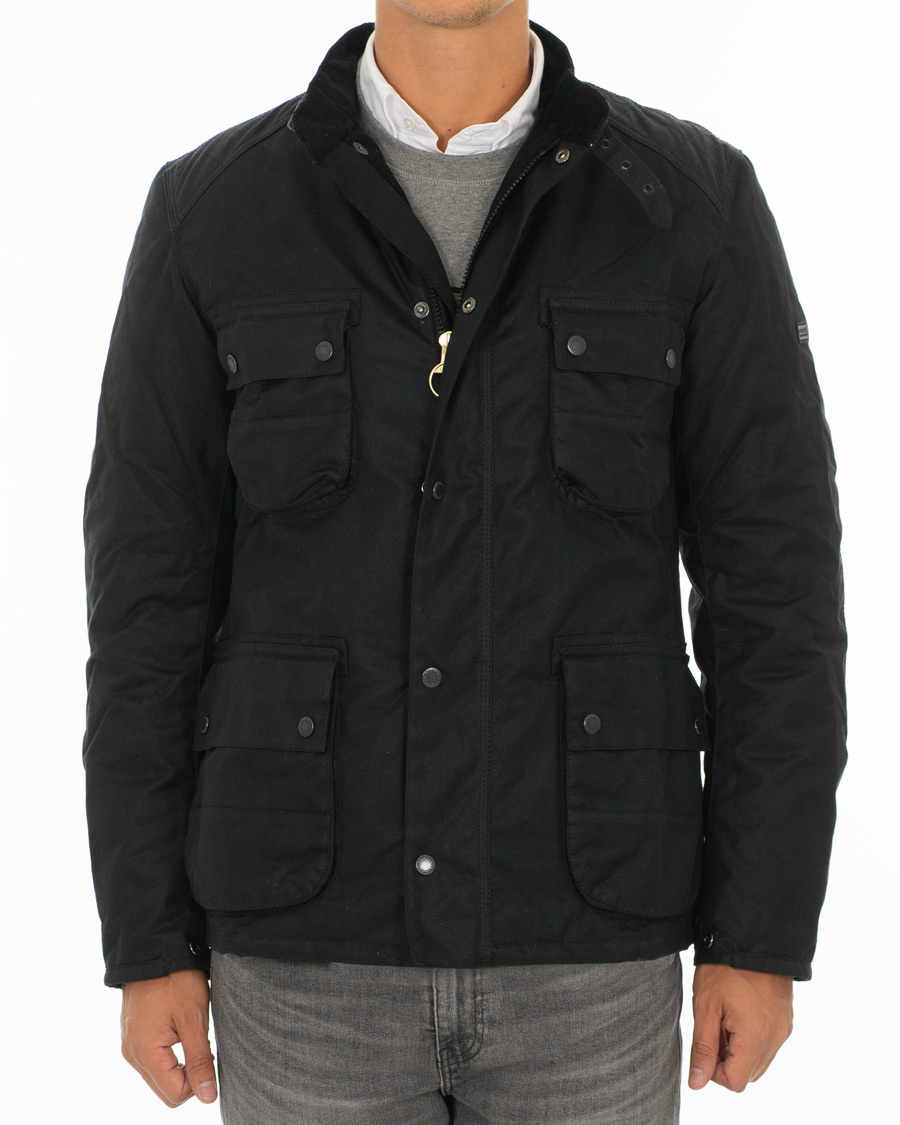 Herre | Jakker | Barbour International | Weir Waxed Jacket Black