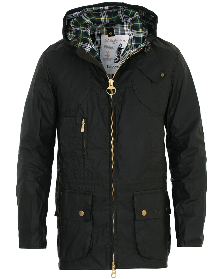 Barbour Lifestyle 125 Re Engineered Durham Wax Jacket Sage hos CareOfCarl.n