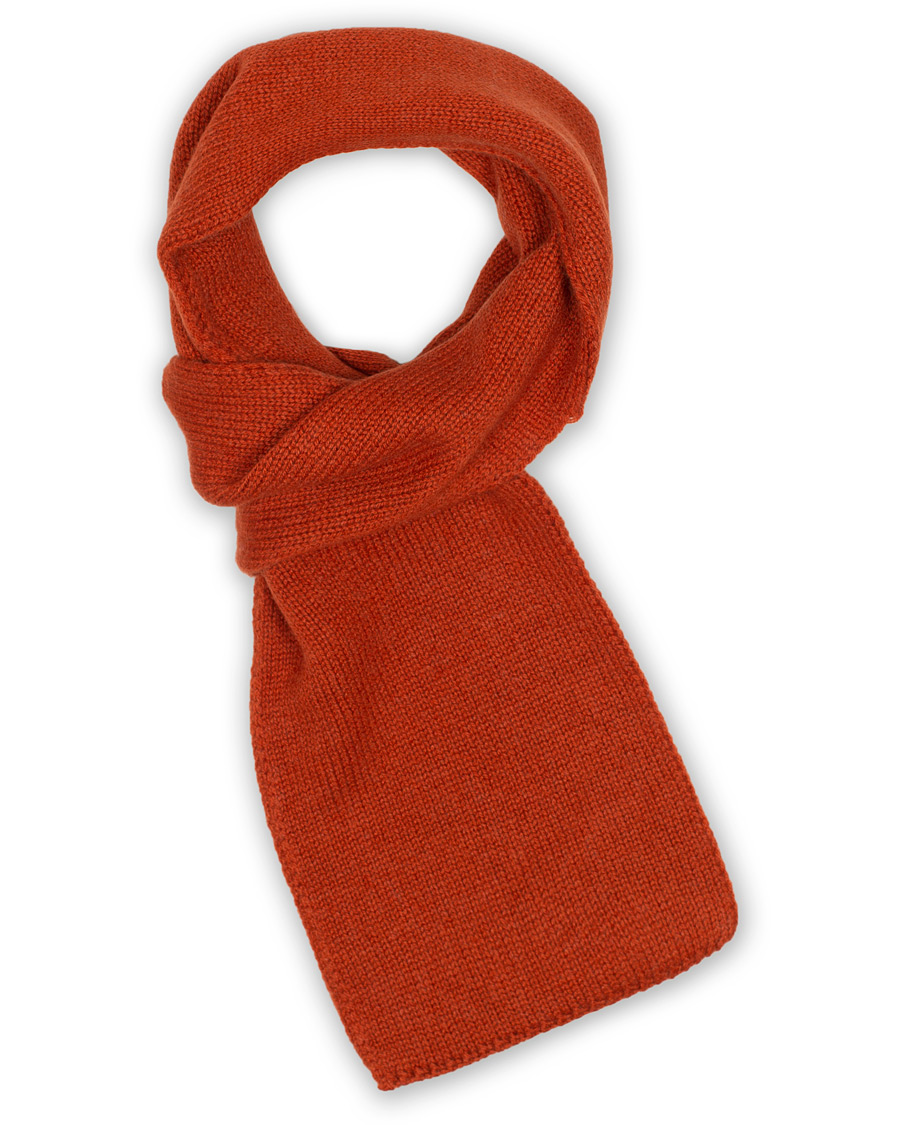 Herre | Piacenza Cashmere Short Loop Cashmere Sarf Orange | Piacenza Cashmere | Short Loop Cashmere Sarf Orange