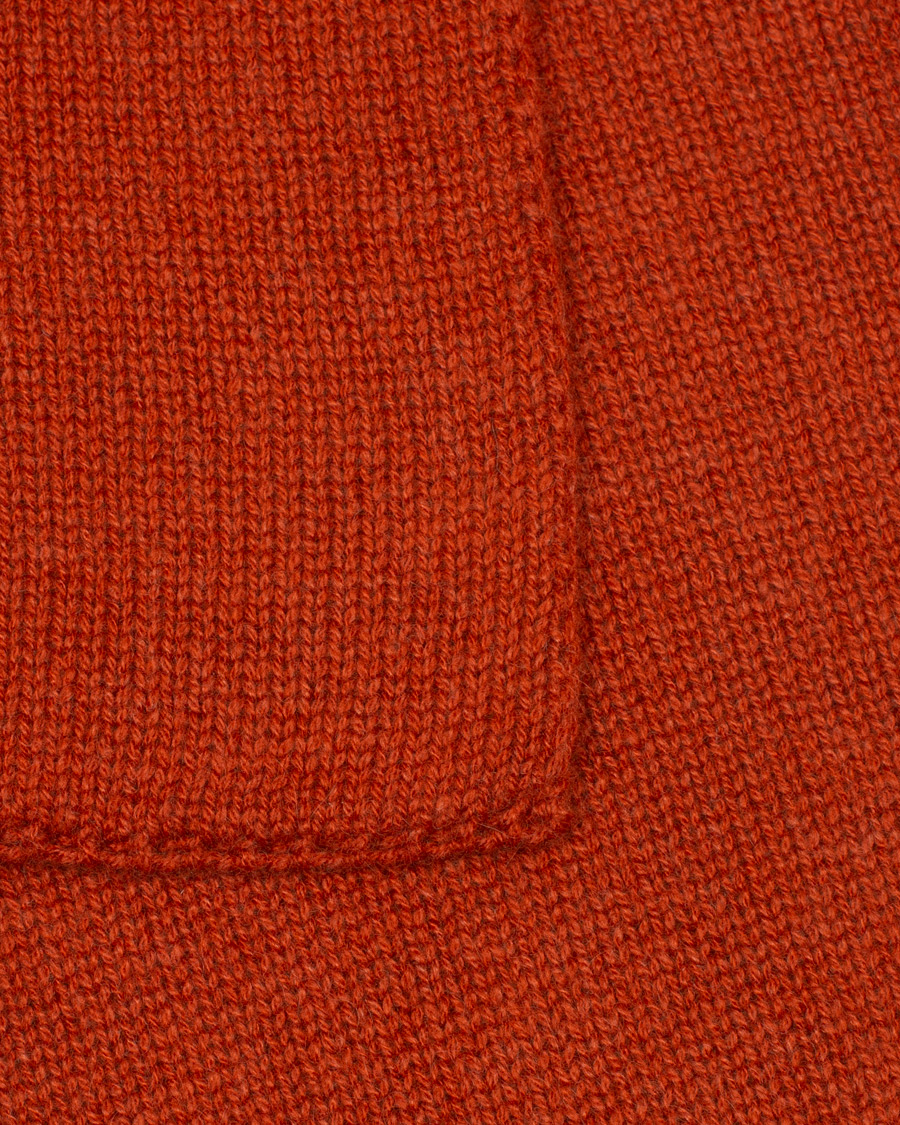Herre | Piacenza Cashmere Short Loop Cashmere Sarf Orange | Piacenza Cashmere | Short Loop Cashmere Sarf Orange