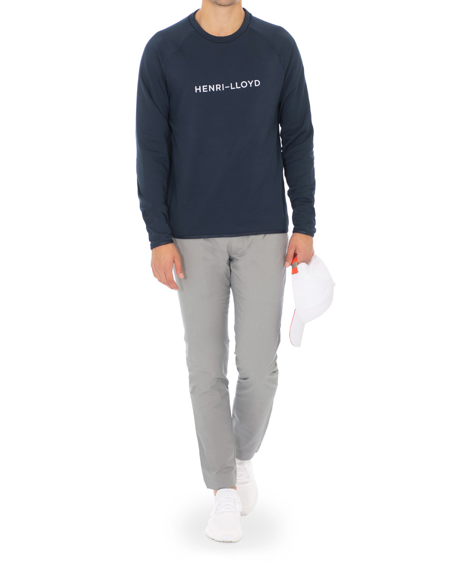 Herre | Gensere | Henri-Lloyd | Henri Lloyd Fremantle Stripe Crew Neck Sweatshirt Navy Blue