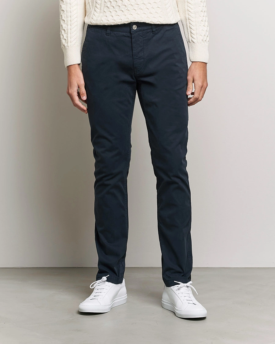 Herre | The Classics of Tomorrow | NN07 | Marco Slim Fit Stretch Chinos Navy Blue
