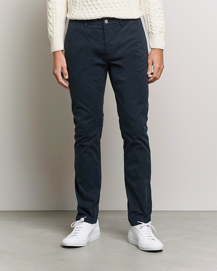 Herre | Chinos | NN07 | Marco Slim Fit Stretch Chinos Navy Blue