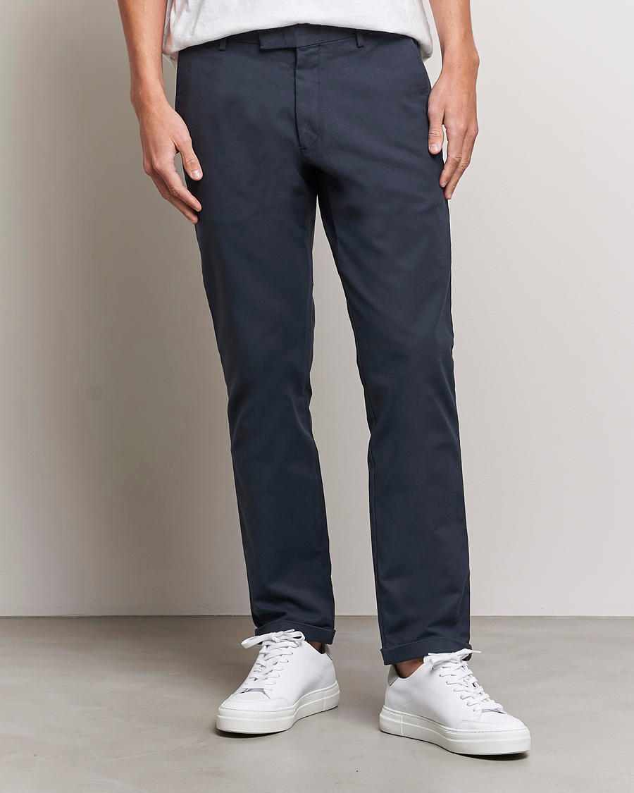 Herre | Penbukser | NN07 | Scott Regular Fit Stretch Trousers Navy Blue