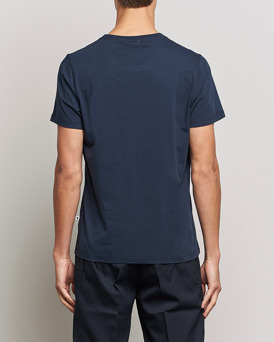 Herre | T-Shirts | NN07 | Pima Crew Neck Tee Navy Blue