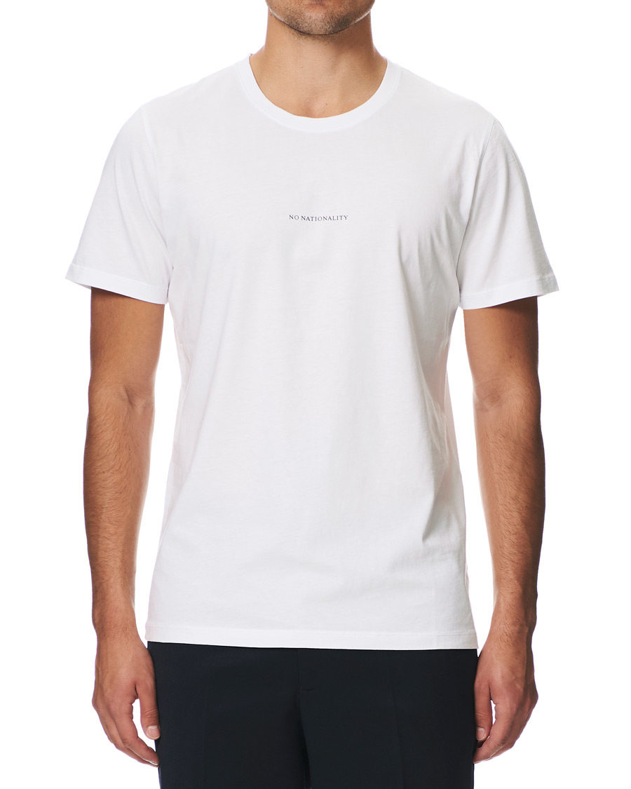 Herre | T-Shirts | NN07 | Ethan Printed Crew Neck Tee White