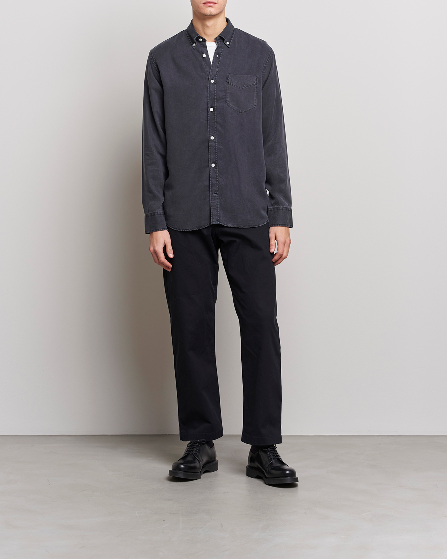 Herre | Jeansskjorter | NN07 | Levon Tencel Denim Shirt Black