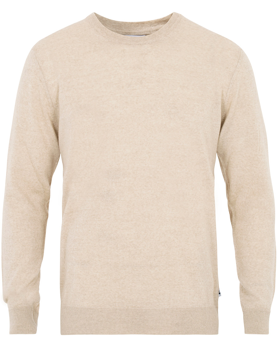 Herre | Gensere | NN07 | Ted Extra Fine Merino Crew Neck Pullover Light Khaki