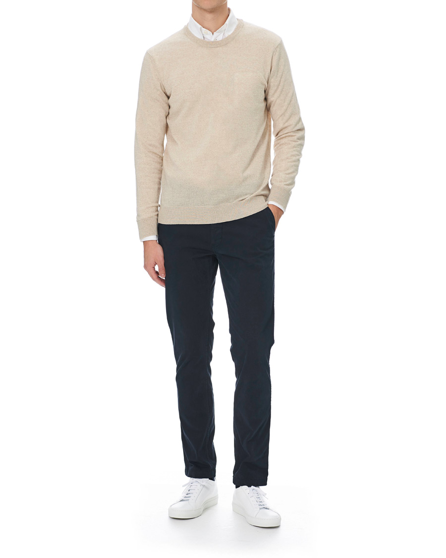 Herre | Gensere | NN07 | Ted Extra Fine Merino Crew Neck Pullover Light Khaki