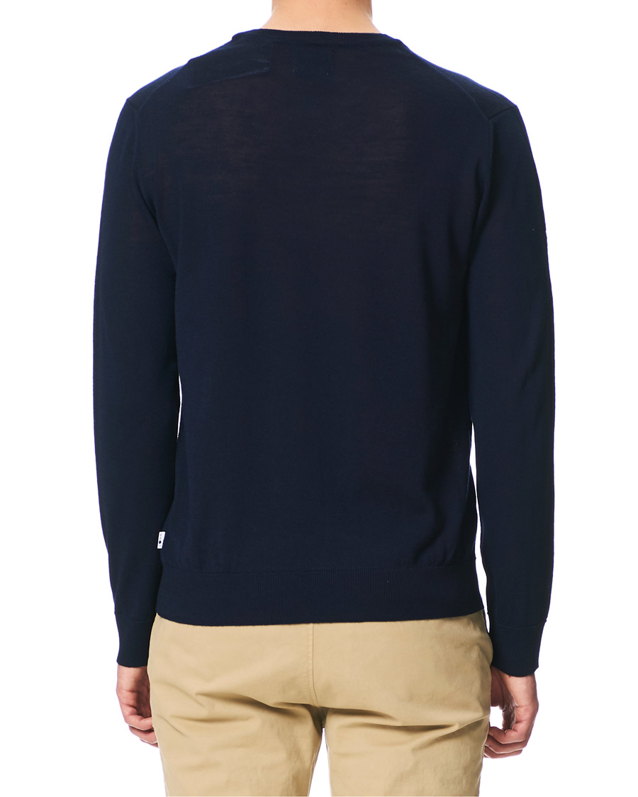 Herre | Gensere | NN07 | Ted Extra Fine Merino Crew Neck Pullover Navy Blue