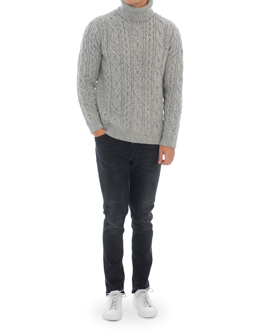 Herre | Gensere | NN07 | Bert Cable Rollneck Grey