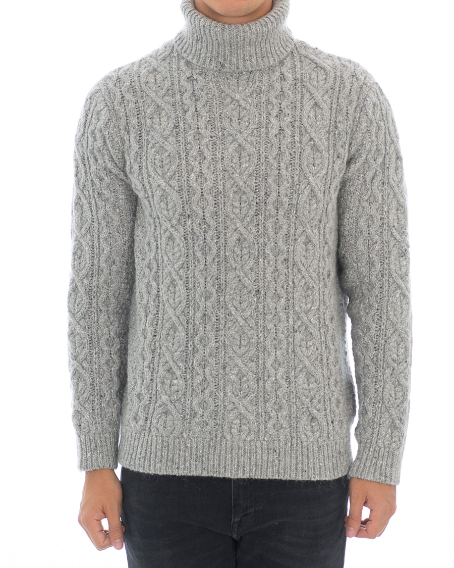 Herre | Gensere | NN07 | Bert Cable Rollneck Grey
